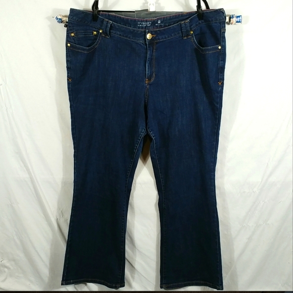 Lane Bryant Women's Blue Bootcut Slim Genius Fit Western Jeans Plus Size 24 P - Picture 1 of 7